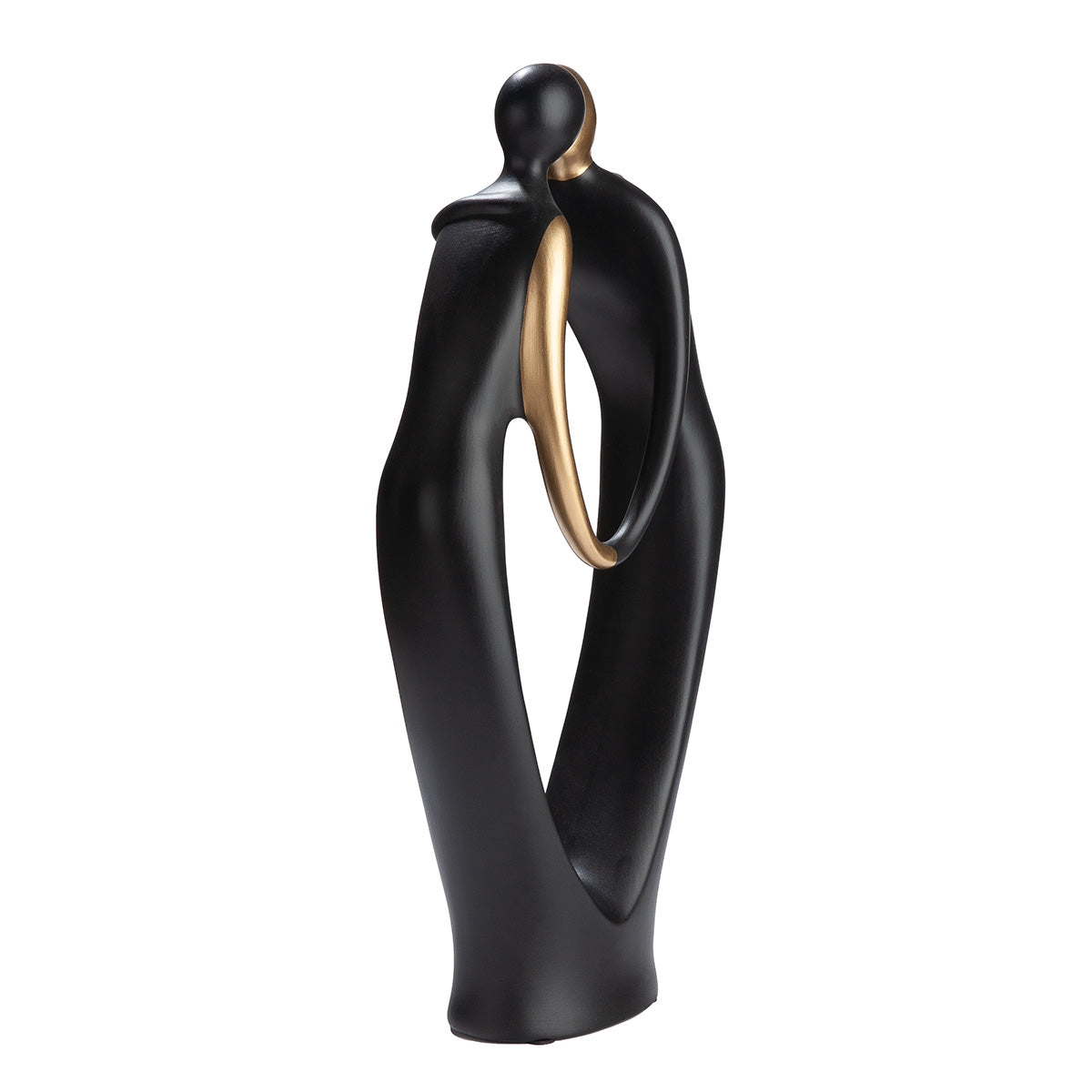 Dancing Kiss Beeldpaar Zwart-Goud