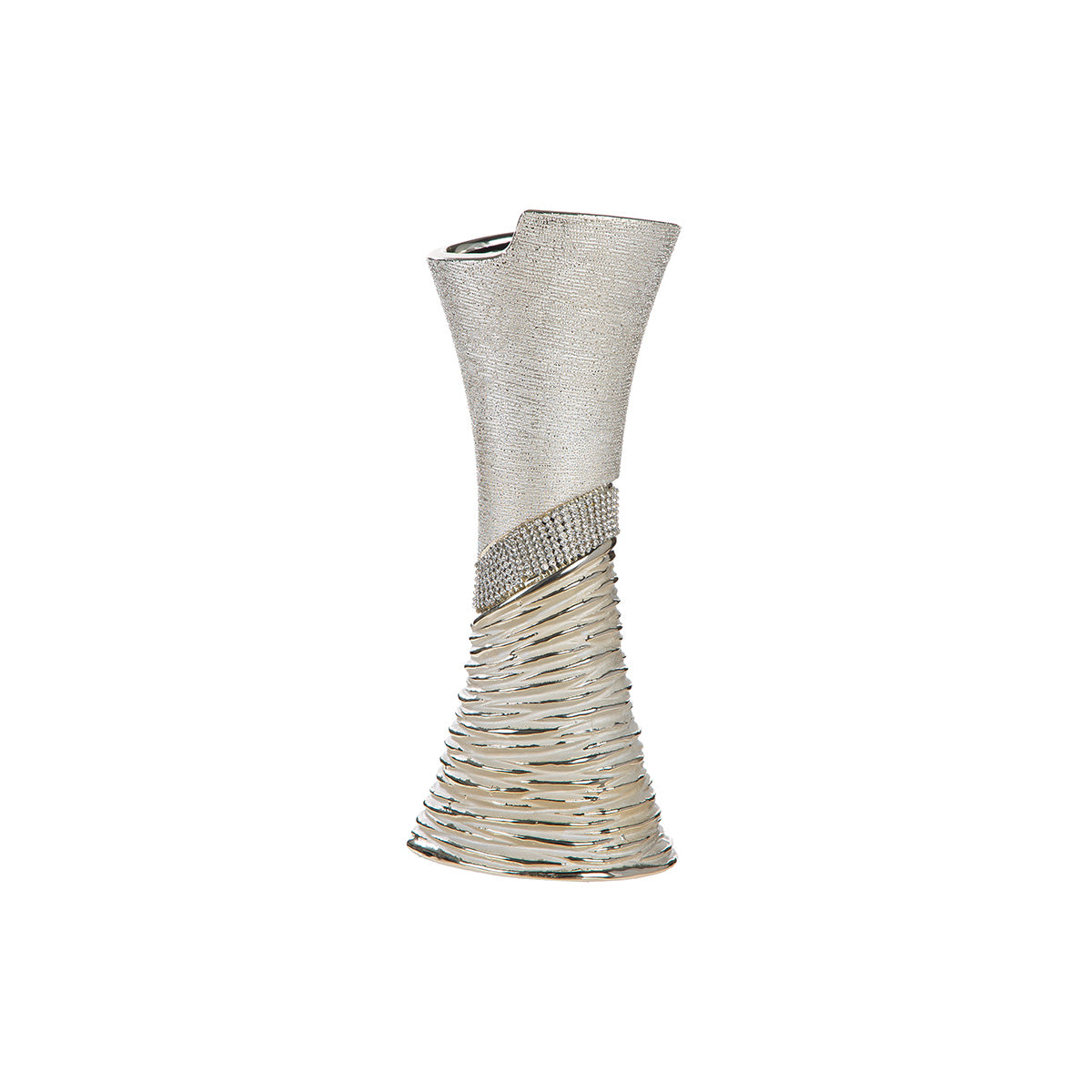 Strass Vaas Champagne-Zilver 19-39 cm