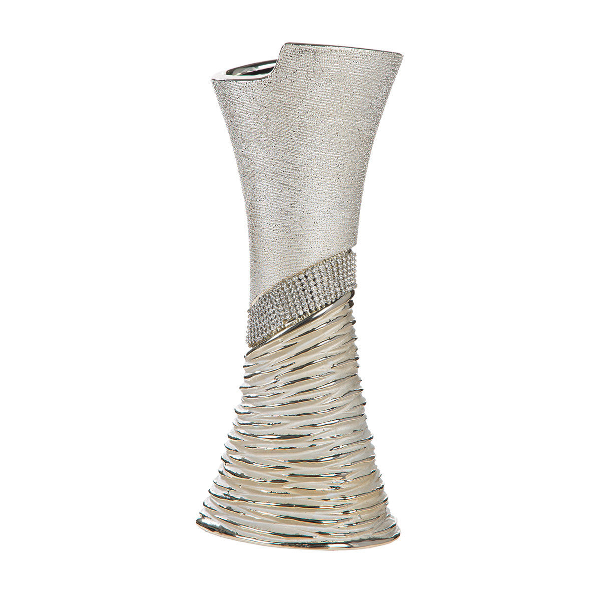 Strass Vaas Champagne-Zilver 19-39 cm