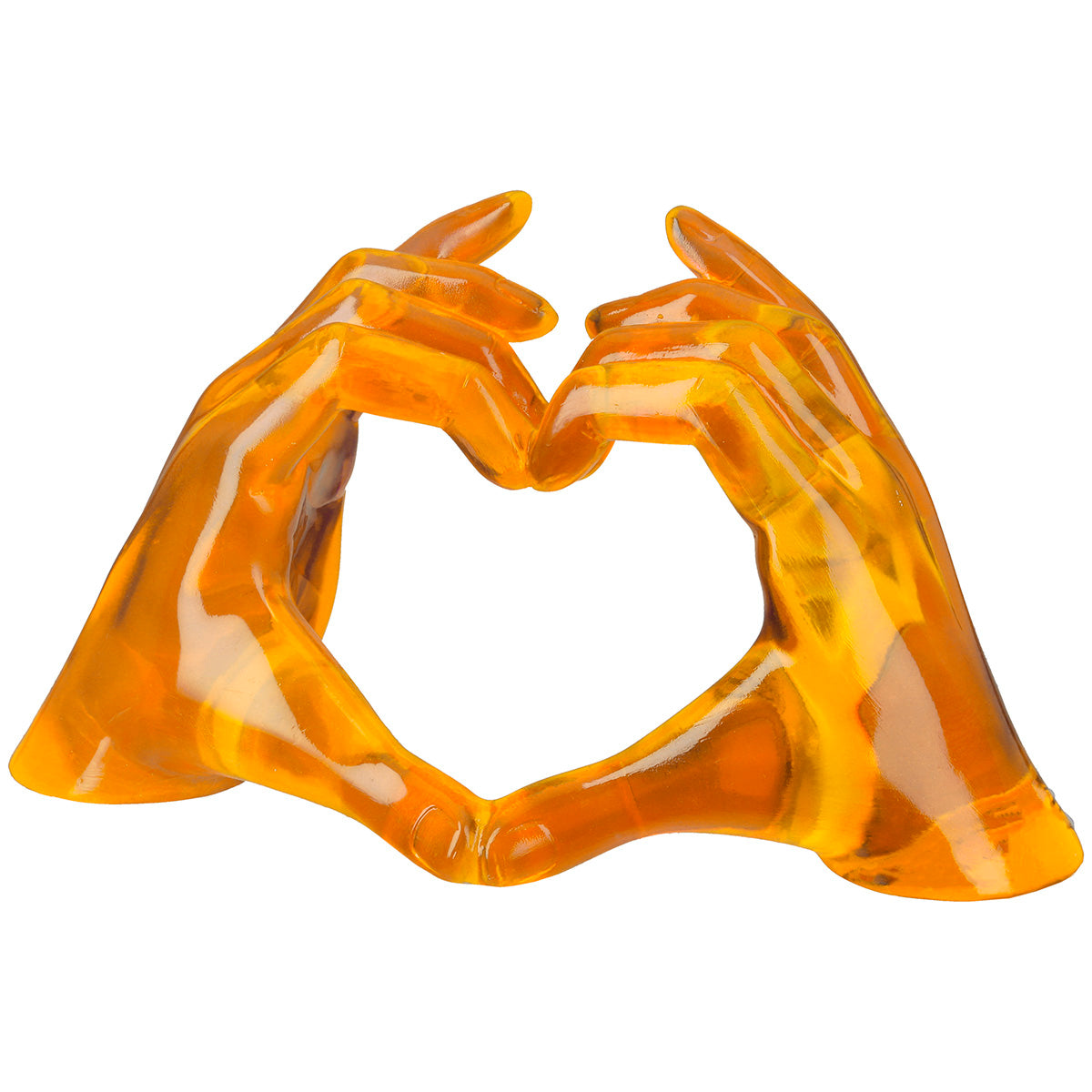 Gele Handen Hart Decoratie