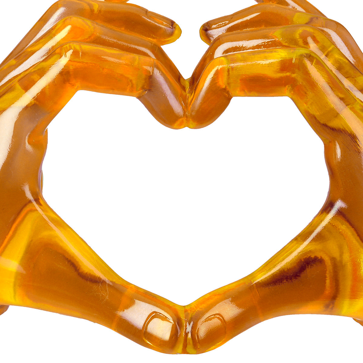 Gele Handen Hart Decoratie
