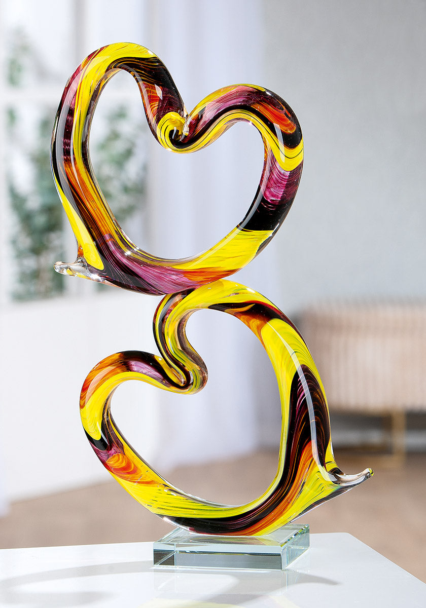 Glazen Hart Sculptuur Corazón