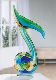 Glaskunst Sculptuur Note 50 cm