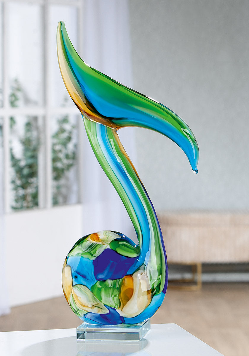 Glaskunst Sculptuur Note 50 cm