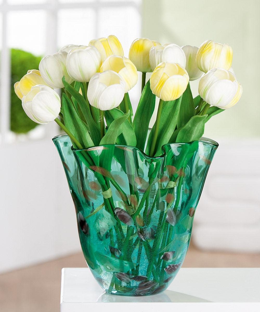 Groene Glazen Vaas Spring 22 cm