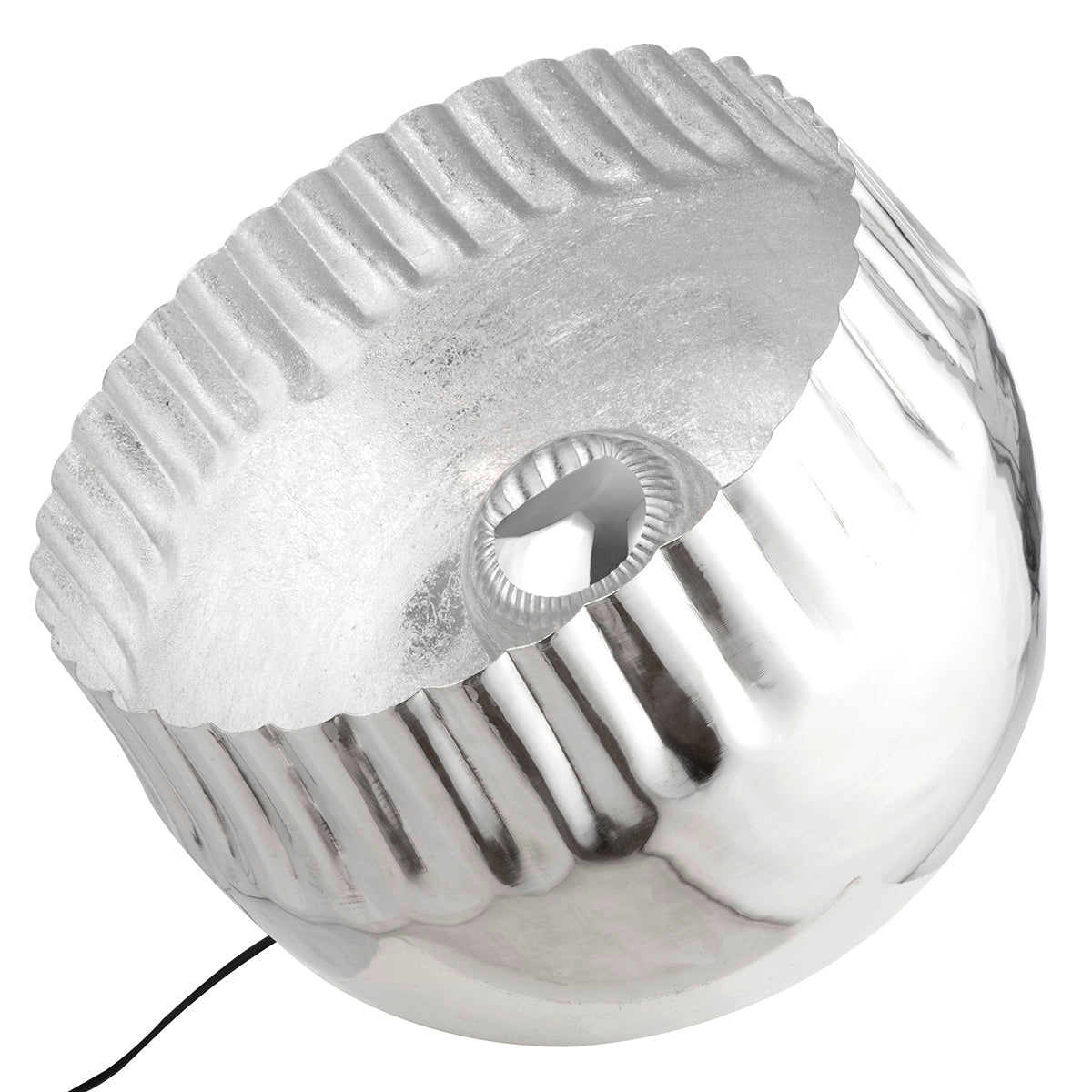 Meteo ronde vloerlamp zilver 27cm