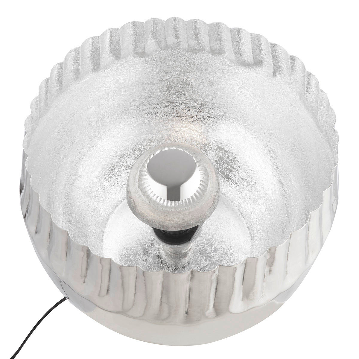 Meteo ronde vloerlamp zilver 27cm
