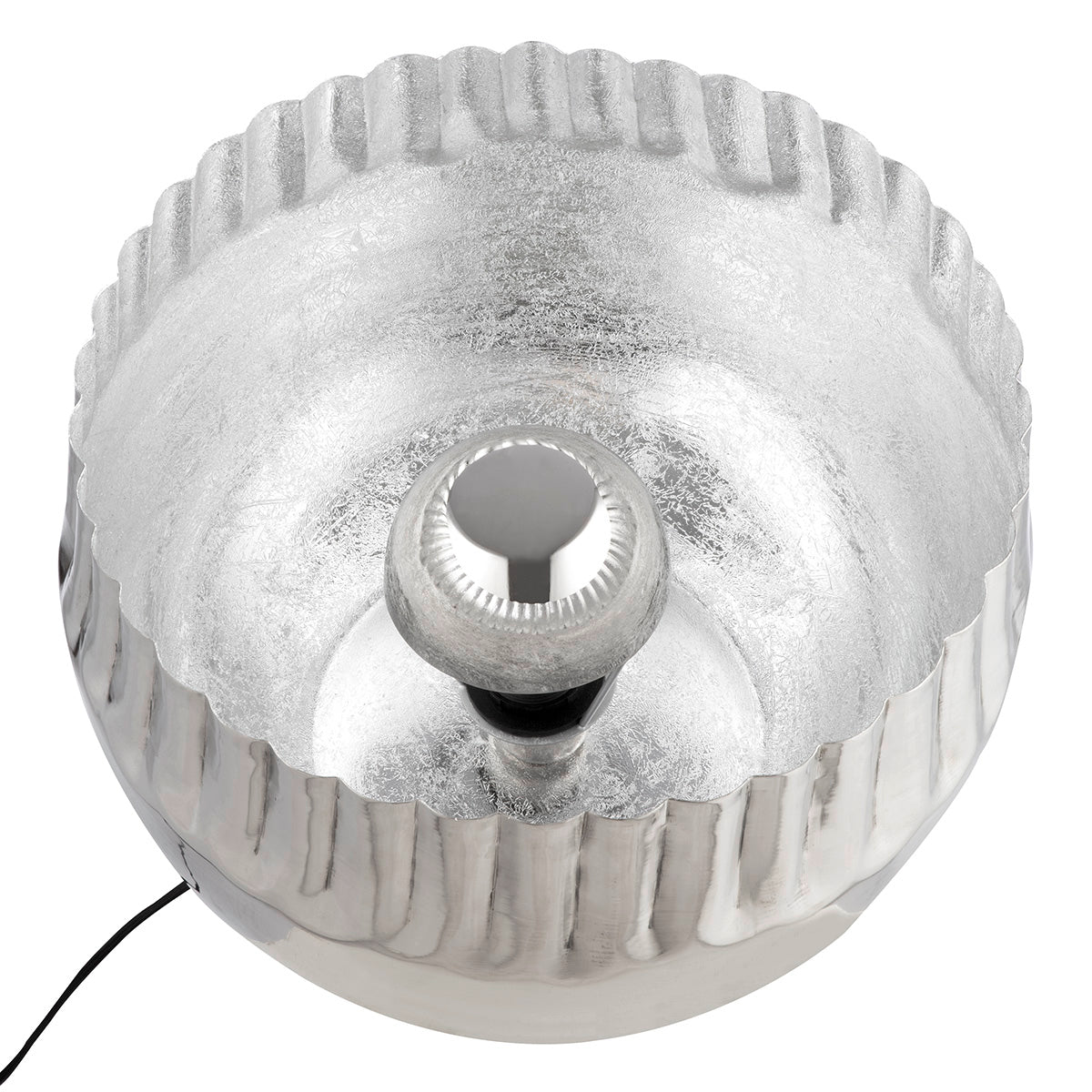 Meteo ronde vloerlamp zilver 38cm