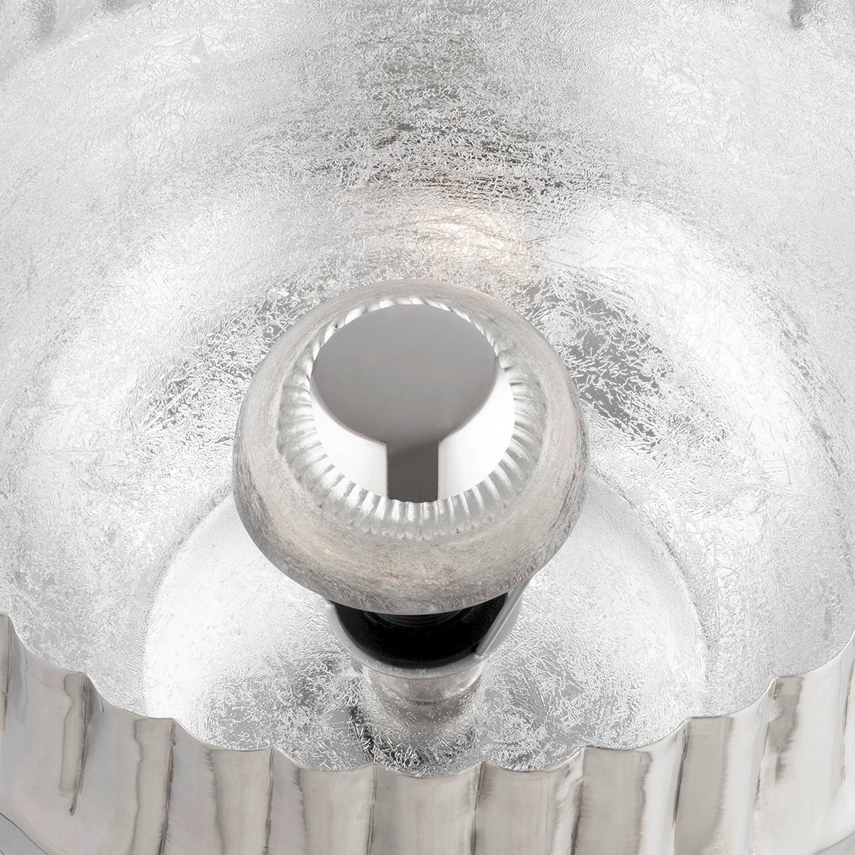 Meteo ronde vloerlamp zilver 38cm