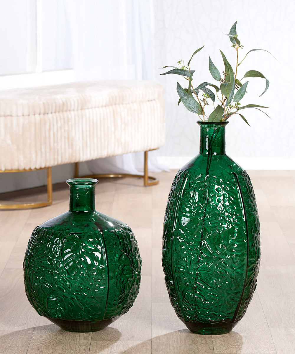 Groene Glazen Vaas Dschungel 44 cm