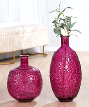 Magenta glazen vaas Dschungel 44 cm