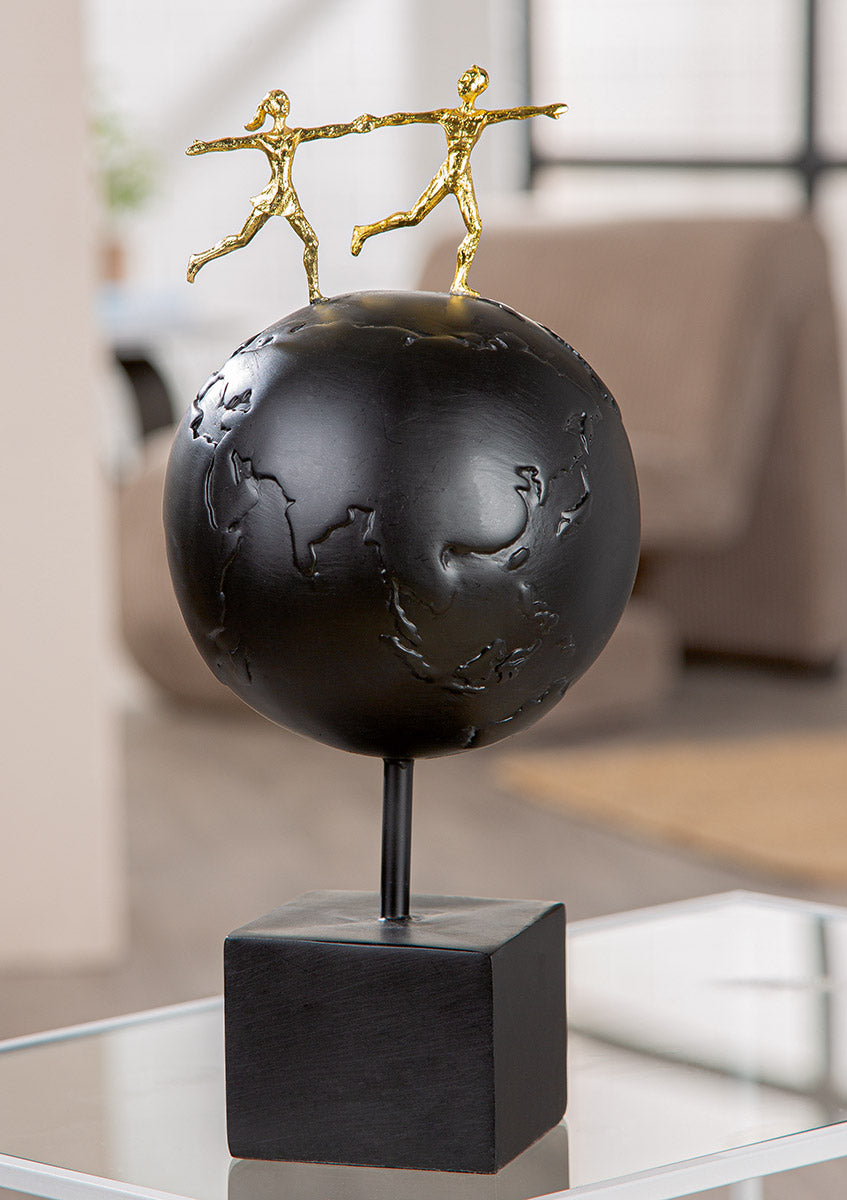 Around the World Sculptuur Zwart-Goud