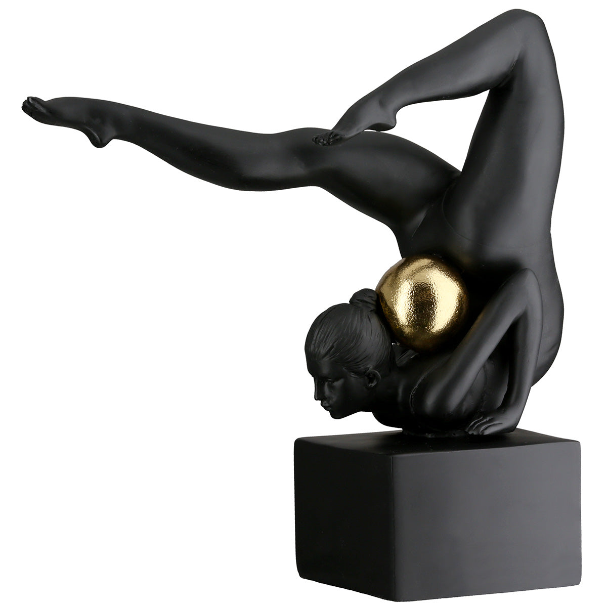 Rhytmische Gymnastik Vrouwenfiguur Zwart