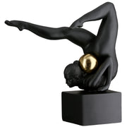 Rhytmische Gymnastik Vrouwenfiguur Zwart