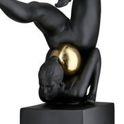 Rhytmische Gymnastik Vrouwenfiguur Zwart