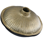 Ronde vaas Prero zwart-goud 24 cm