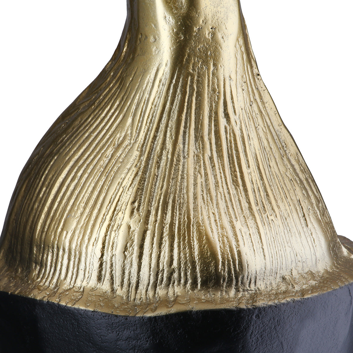 Ronde Prero vaas zwart-goud 36 cm