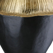 Ronde Prero vaas zwart-goud 36 cm