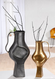 Bolvormige Antigua vaas goud 34 cm