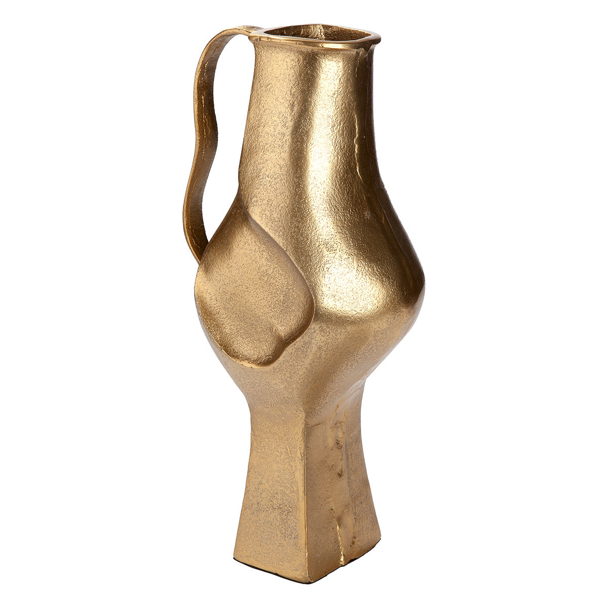 Bolvormige Antigua vaas goud 34 cm