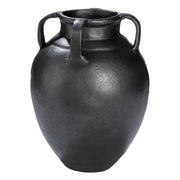 Ronde Antigua vaas grijs 25 cm