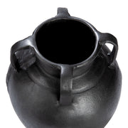 Ronde Antigua vaas grijs 25 cm