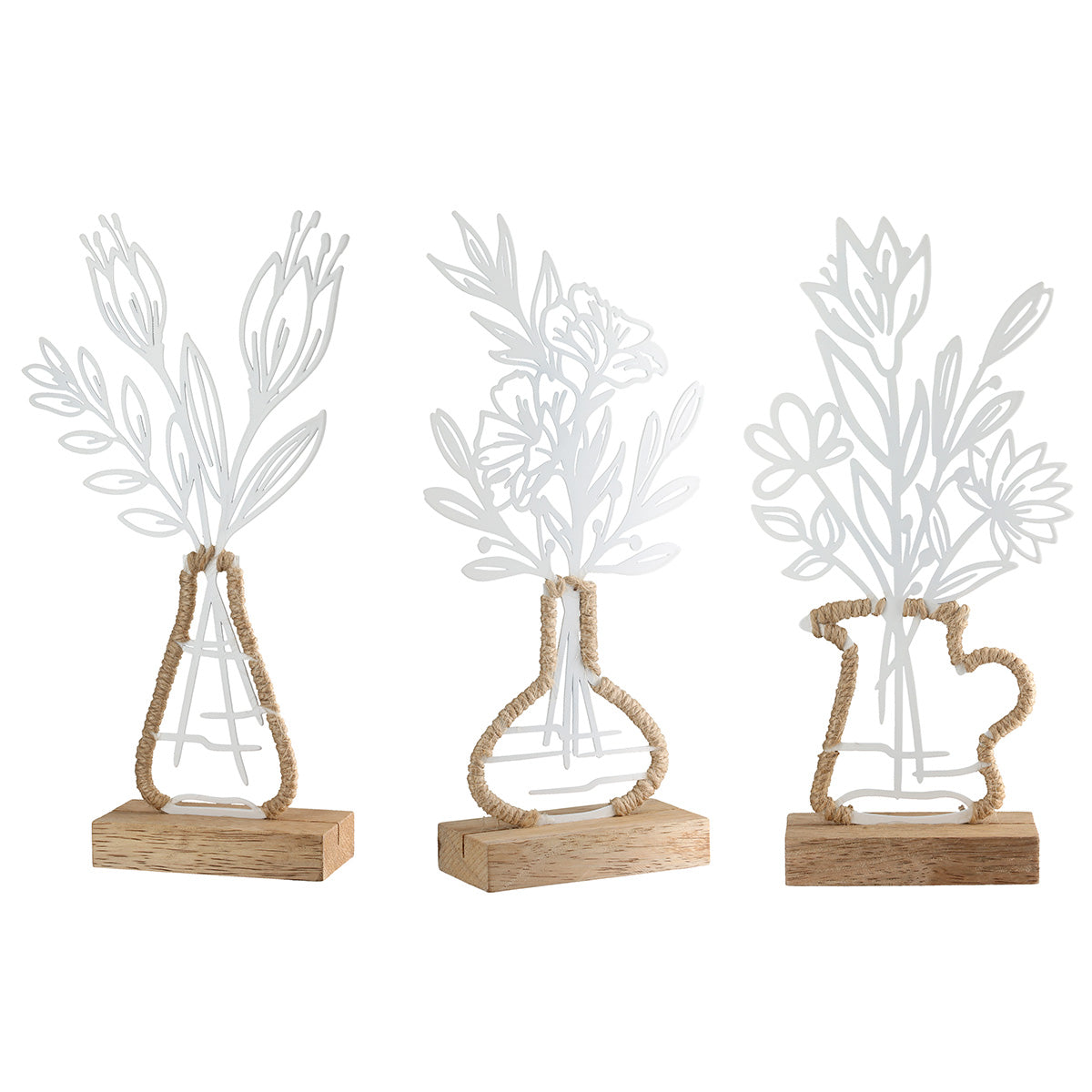 Metalen Bloemdecoratie Vario Wit