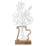 Metalen Bloemdecoratie Vario Wit