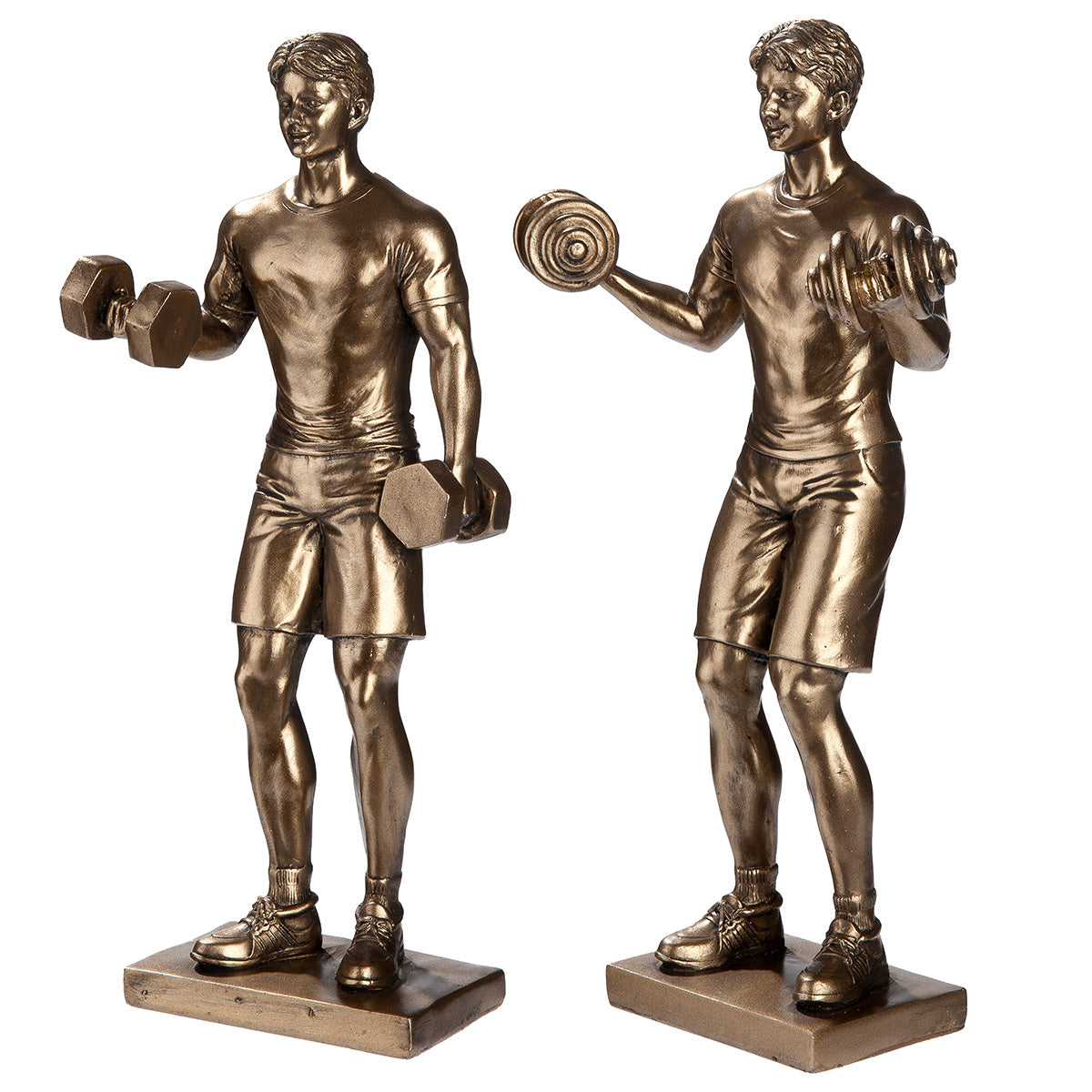 Hector Gewichtheffer Figuur Brons Decor