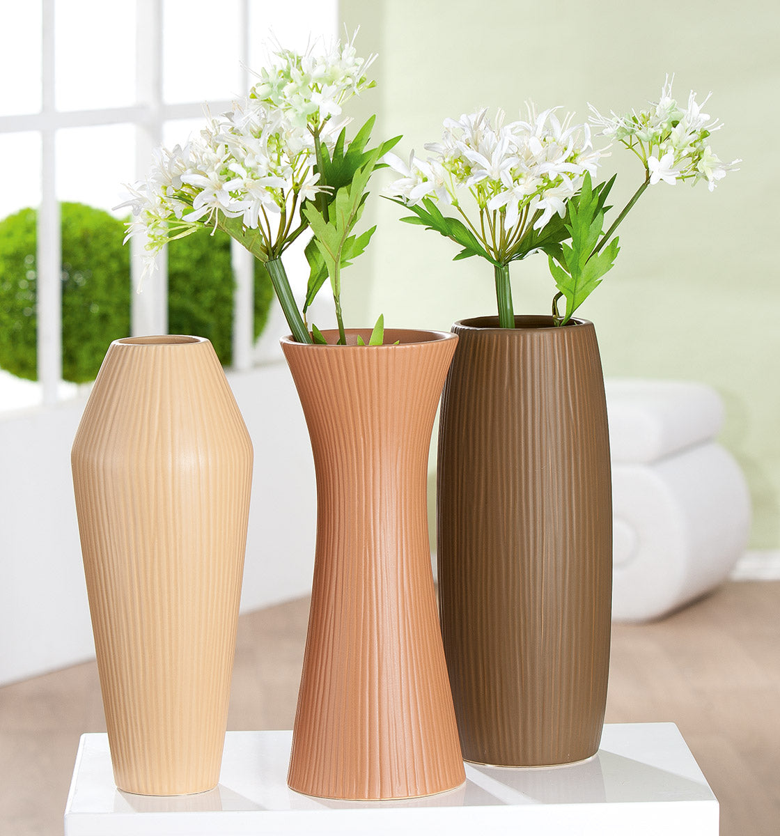Terra Vaas Beige Bruin Keramiek