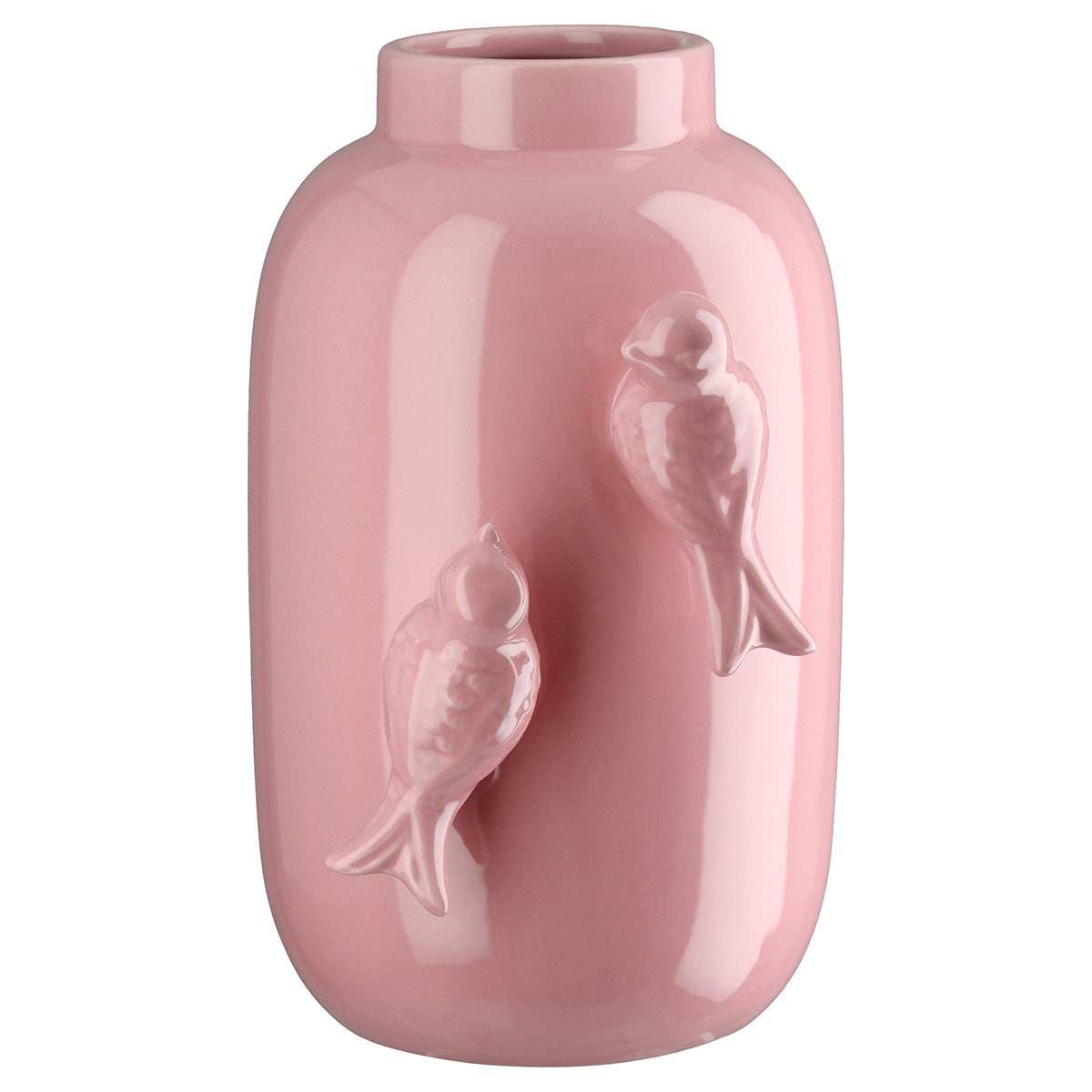 Apus Vaas Roze met Vogelmotief