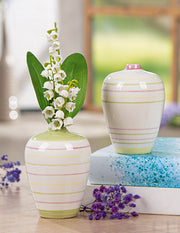 Coloro Vaas Wit Geel 10 cm