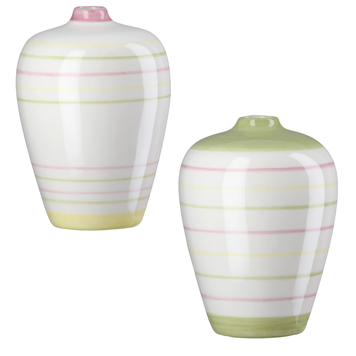 Coloro Vaas Wit Geel 10 cm