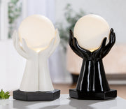 Cleo LED Hand Tafellamp Zwart Wit