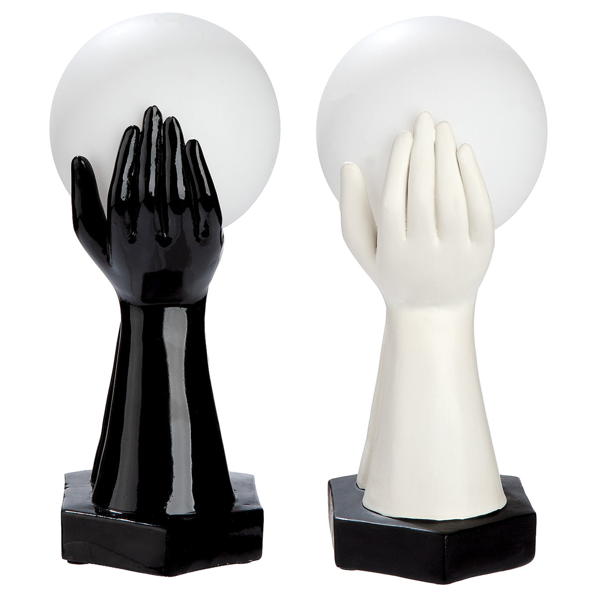 Cleo LED Hand Tafellamp Zwart Wit