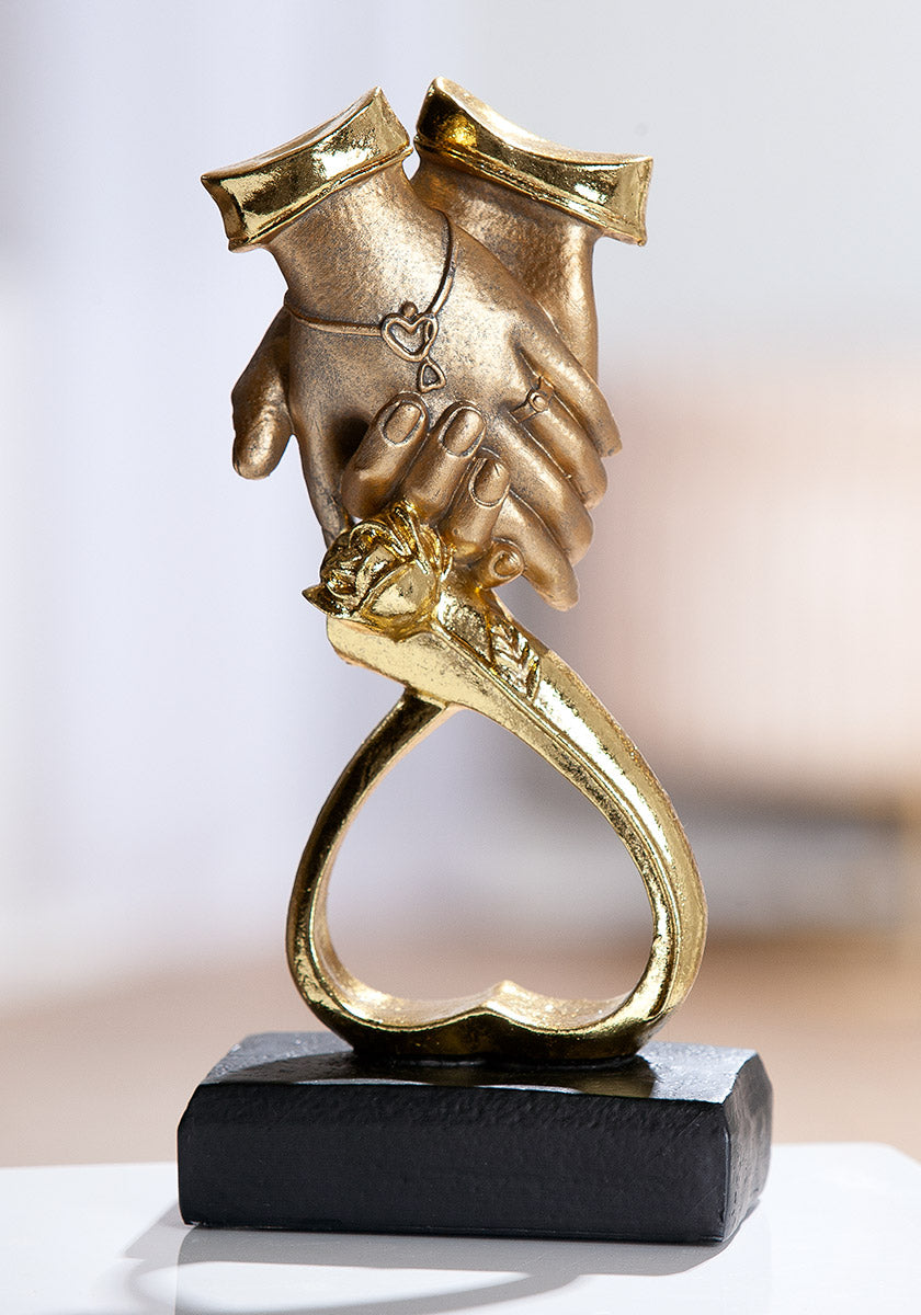 Gouden Handen Hart Sculptuur
