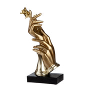 Gouden Handen Roos Sculptuur