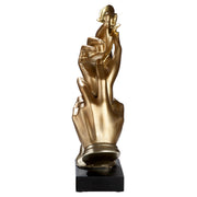 Gouden Handen Roos Sculptuur