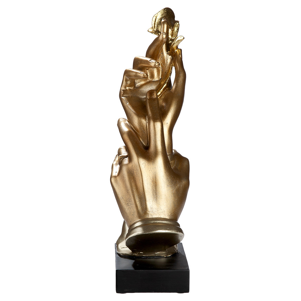 Gouden Handen Roos Sculptuur