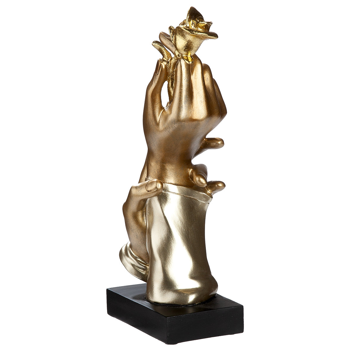 Gouden Handen Roos Sculptuur
