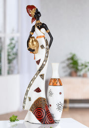 Imara Grote Vrouwenfiguur Wit-Rood