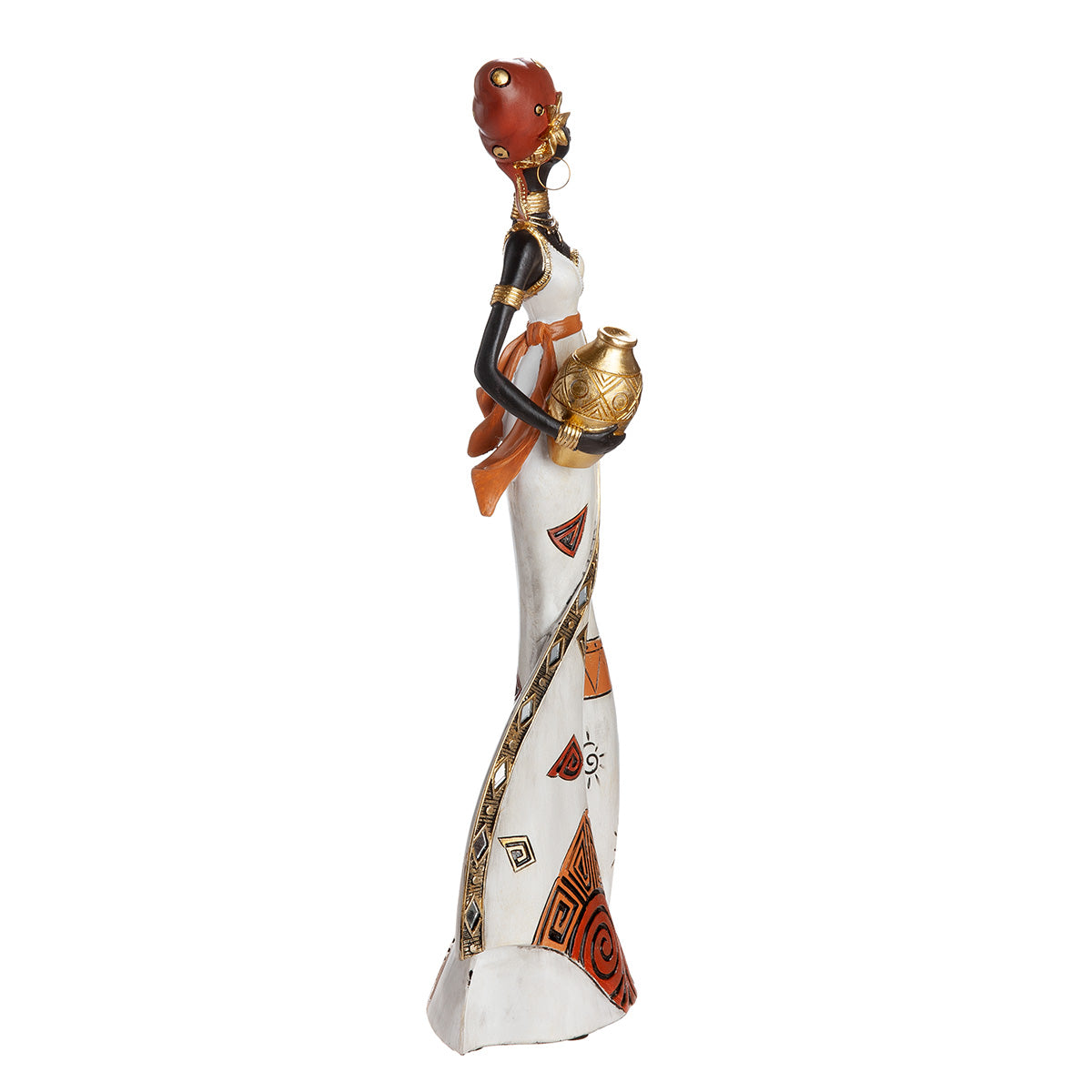 Imara Grote Vrouwenfiguur Wit-Rood