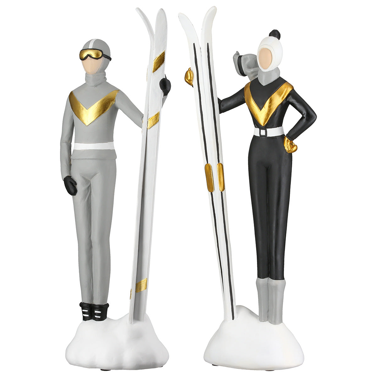 Ski Sculptuur Skiurlaub Zwart