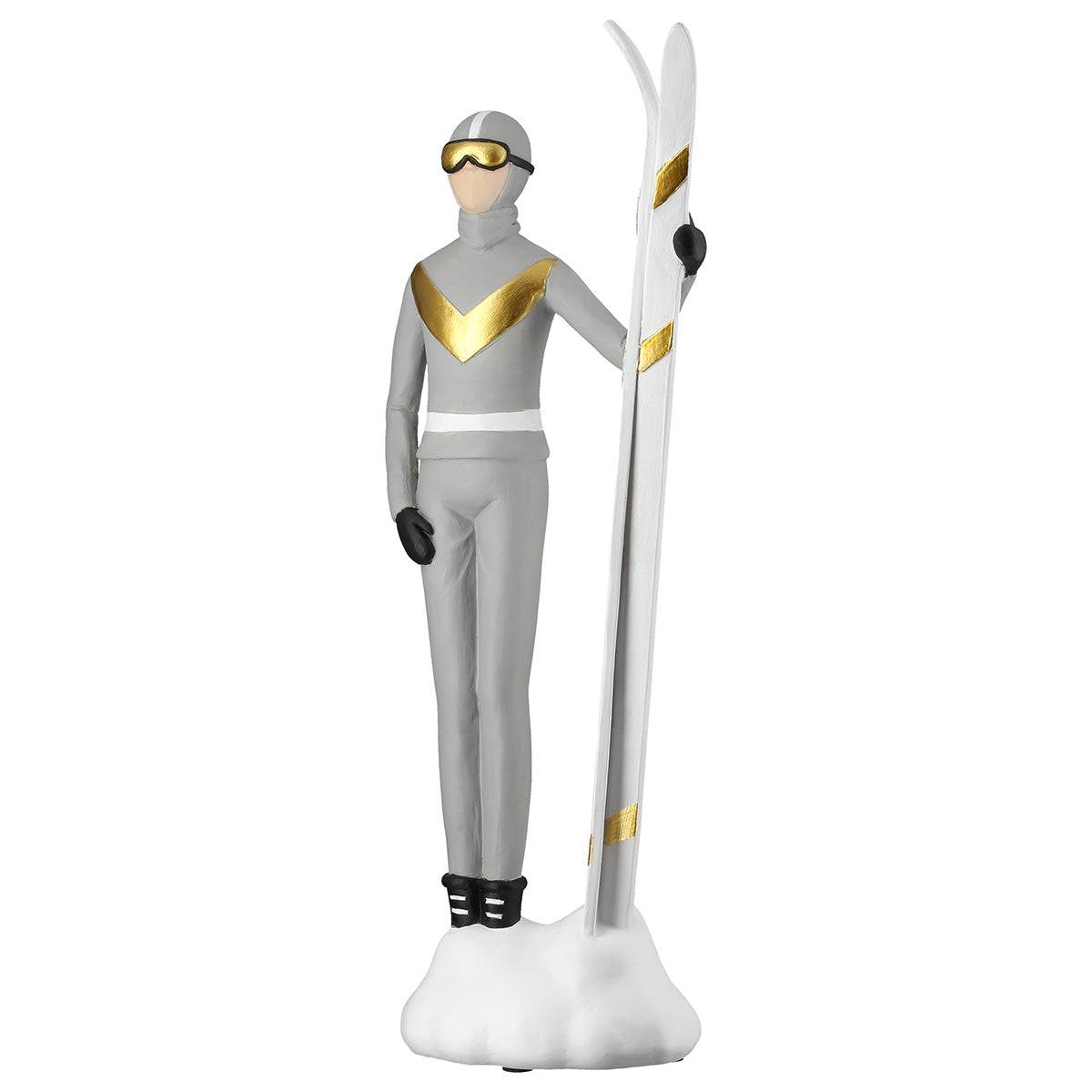 Ski Sculptuur Skiurlaub Zwart