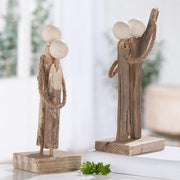 Woody Houten Sculptuur Set 2 Stuks