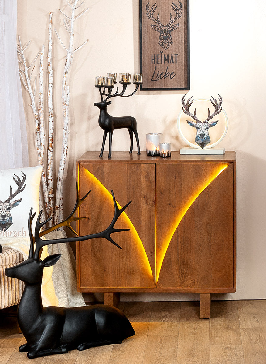 Opulence mangohouten dressoir LED