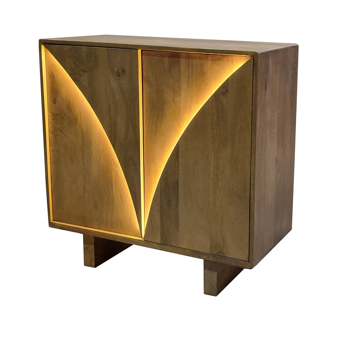 Opulence mangohouten dressoir LED