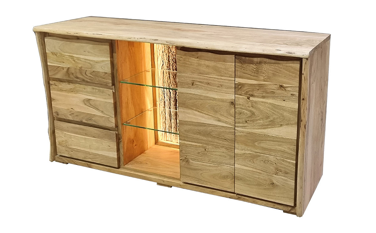 Baumrinde houten dressoir met LED