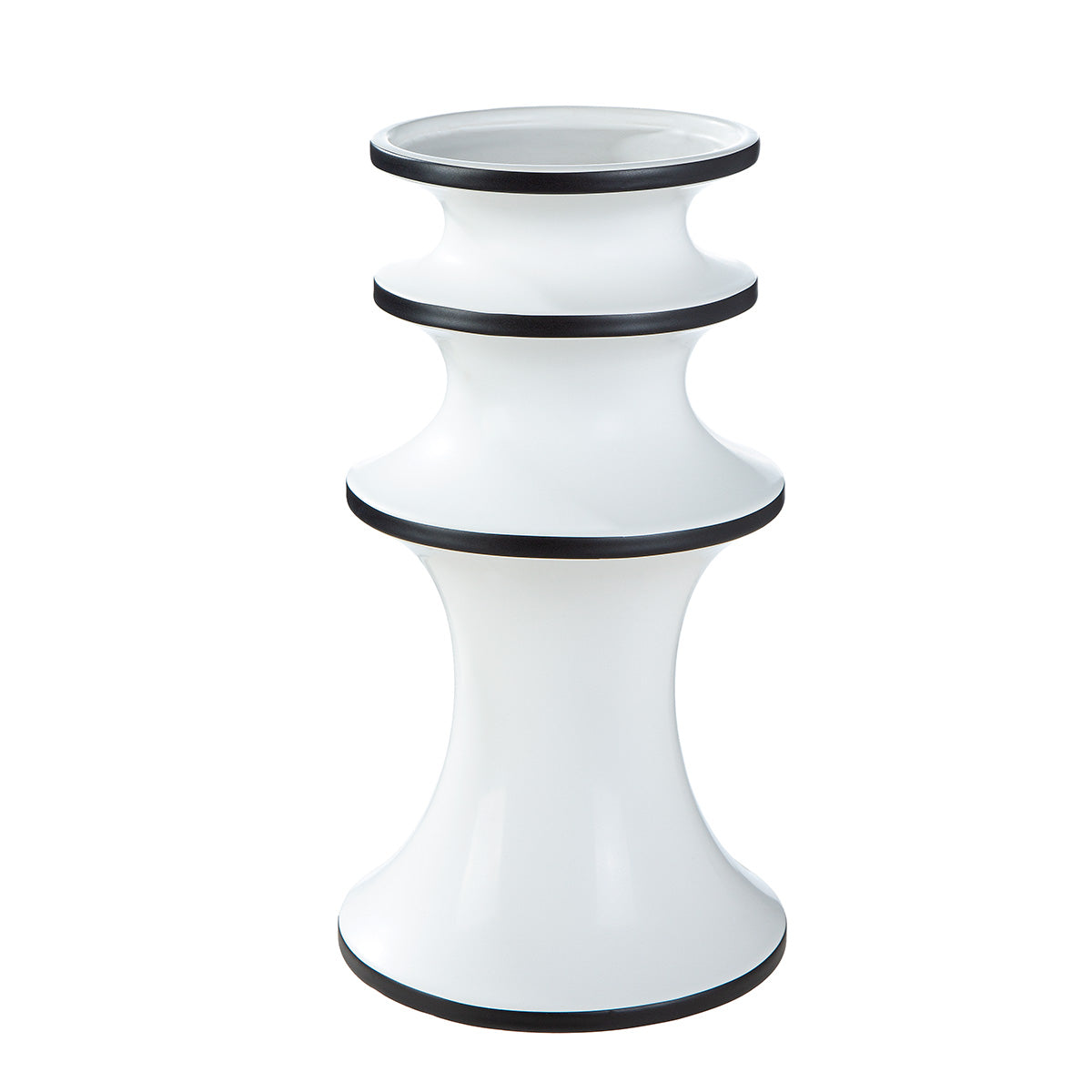 Lujo Vaas Zwart-Wit 31.5 cm