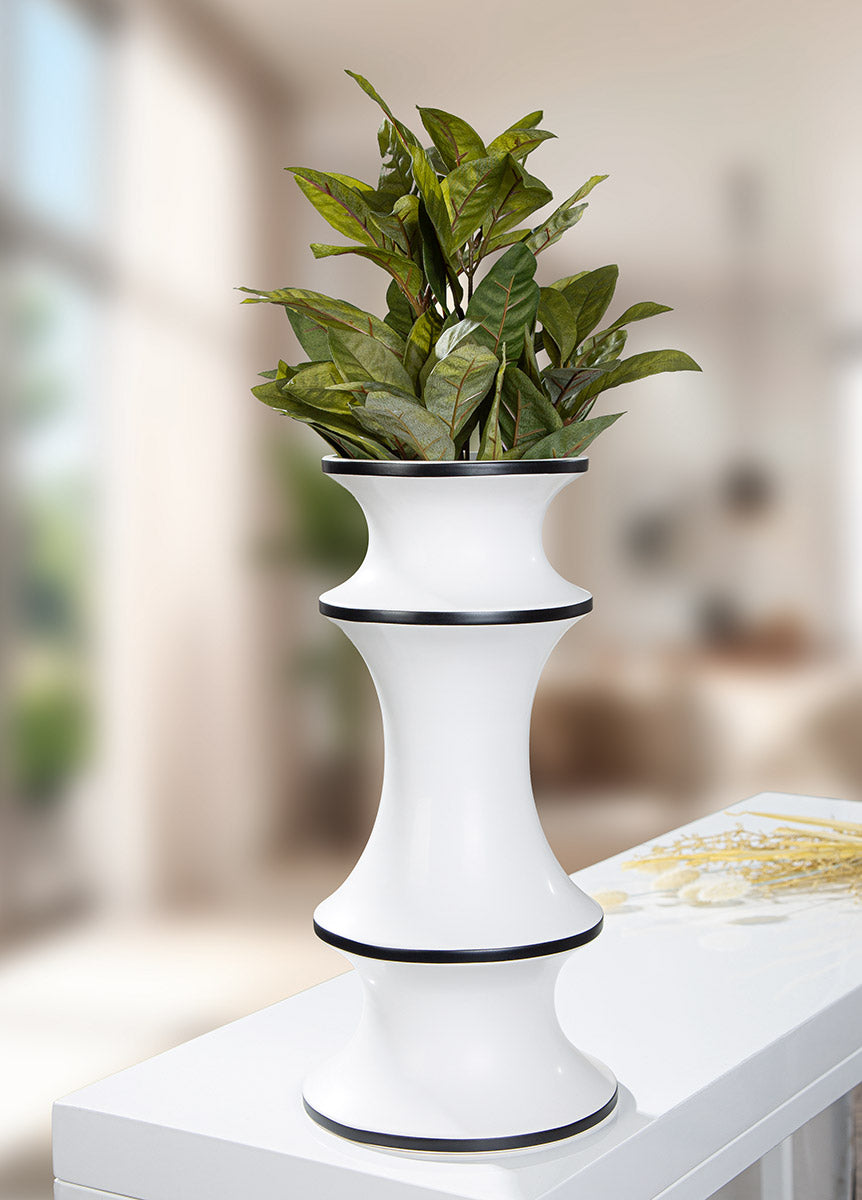 Lujo Vaas Zwart-Wit 41 cm